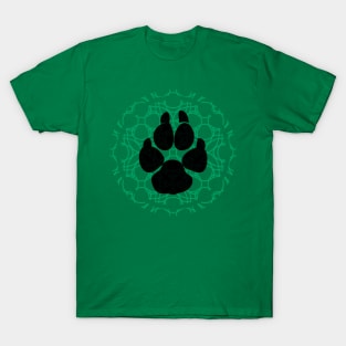 Green round paw T-Shirt